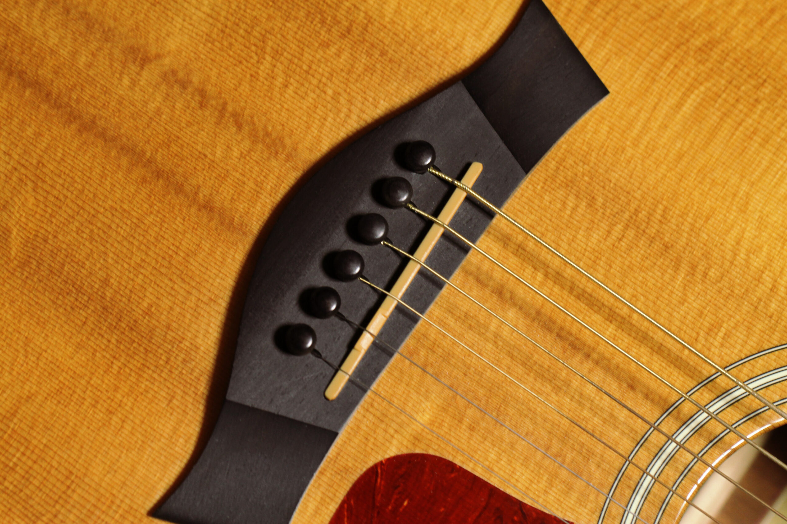 エボニー製ブリッジピン　黒檀6個セット　アコースティックギター　ギター